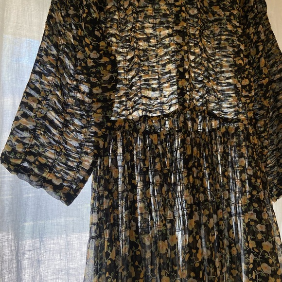 DOEN RARE LONG SLEEVE SHEER DRESS LARGE - Picture 13 of 16